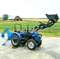 Traktor Mini Diesel 50hp 60hp 80hp 90hp 100hp 120hp 140hp 160hp 4WD Traktor Kompak untuk Kebun dan Pertanian