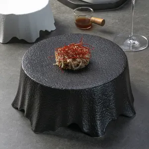 Yayu Populair Design Gespikkeld Serviesgoed Speciale Geplaveide Steengoed Rots Porselein Diner Sets Japanse Borden Keramiek