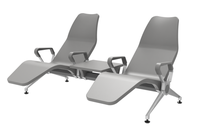 Nouvelle Banquette de Réception 2 Places en PU Personnalisée pour Salon VIP d'Aéroport, Zone d'Attente et Restaurant, Modèle 2025