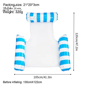 Hot-bán ba-ống PVC nước <span class=keywords><strong>Inflatable</strong></span> <span class=keywords><strong>Float</strong></span> giường qua biên giới dành cho người lớn có thể gập lại tựa lưng Lounger cho hồ bơi sử dụng - Product Image 5