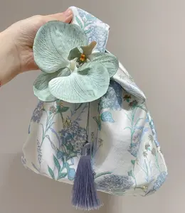 High end japon çiçek püskül pratik düğün hediye çantası