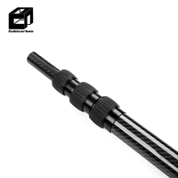 Perches télescopiques en fibre de carbone ou fibre de verre 3K haute résistance avec verrous à torsion en aluminium OEM de 80 cm à 6 mètres