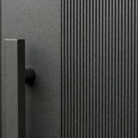 Porte de sécurité à double battant en acier inoxydable avec barre de traction carrée pour entrée arrière de villa et d'hôtel