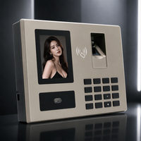 JINGXIN Enregistreur de temps réseau TCP/IP avec reconnaissance faciale, empreintes digitales et carte d'identité pour la gestion des présences au bureau