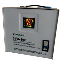 Stabilizer Tegangan Servo ZMELEC Svc Tnd 2000VA AVR 2kVA AC Satu Fasa Layar Digital Efisiensi Tinggi
