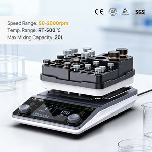 Agitateur magnétique LACHOI avec chauffage, contrôle LCD et agitation réversible, RT~500 ° C / 2000 tr/min, Chimique/Biologique de laboratoire - Product Image 1