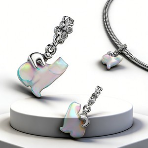 Venta al por Mayor <span class=keywords><strong>de</strong></span> Joyería <span class=keywords><strong>de</strong></span> Alta Calidad, <span class=keywords><strong>Plata</strong></span> 925, Bañada en Oro Rosa, Compatible con <span class=keywords><strong>Pandora</strong></span>, Colgante <span class=keywords><strong>de</strong></span> Corazón con Circonita, Decoraciones Originales <span class=keywords><strong>de</strong></span> Navidad - Product Image 6