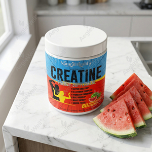 Suplemento Energético de Creatina AegleWell OEM (Sabor Sandía) con Vitaminas <span class=keywords><strong>B</strong></span>+C - 5g de Creatina Pura, Favorece el Crecimiento Muscular y la Concentración - Product Image 4