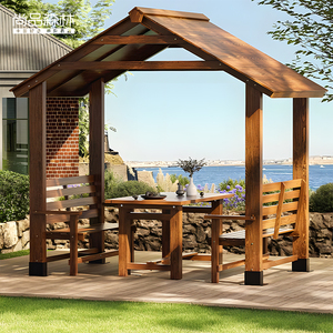 Pavillon en aluminium facile à assembler PE Nature Imperméable Couverture de patio extérieur et décorations de jardin Gazebo et <span class=keywords><strong>Pavi</strong></span> Pergola - Product Image 2