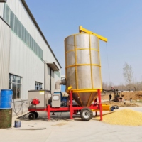 Séchoir vertical mobile multi-combustibles (biomasse, granulés, diesel, électrique) pour céréales (maïs, riz, blé) JingHong WoFeng