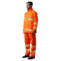 Combinaison imperméable réutilisable personnalisée haute visibilité réfléchissante écologique, pantalon et veste de pluie durables en tissu PVC polyester 150D pour la randonnée et les activités de plein air