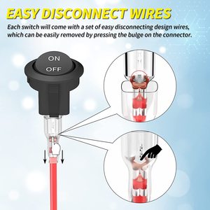 Switch Filter Pin 12 Volt DC Toggle Switch - Rocker On-Off 20A Waterproof