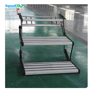TOPWELLRV 2021 Dernière génération d'escaliers pliables <span class=keywords><strong>en</strong></span> métal antidérapants pour animaux de compagnie, légers et portables, 2 marches - Product Image 3