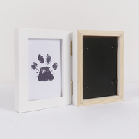 Cadre photo créatif et simple en bois de pin de Nouvelle-Zélande, imperméable, à la mode, avec empreinte de patte d'animal, cadeau commémoratif pour chiens et chats