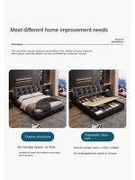 Weimusen Modernes Minimalistisches Italienisches Rindsleder Verstellbares Bett Hochwertige Atmosphäre Schwarzer Kiefernholzrahmen 1,8x2,0m 5 Jahre Garantie
