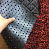 Tapis HM en PVC de 6 mm d'épaisseur, motif carré, adapté aux animaux de compagnie, écologique, antidérapant, lavable en machine, motif original, bouclé moderne pour la maison