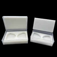 JAPI Boîte à dents carrées en plastique Boîte à éponge de livraison pour fausses dents Boîte à prothèses dentaires avec inserts en mousse Éponge de laboratoire dentaire Faux