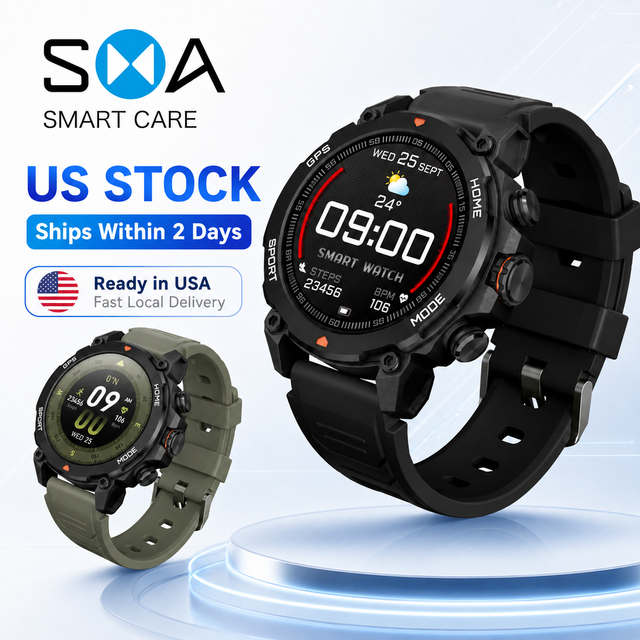 US Stock Smart Watch Blood Pressure Monitor Health Tracking Fitness Watch for Adults Fast Shipping Bluetooth Call Smartwatch
