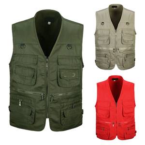 سترة خارجية عالية الجودة بشعار مخصص، سترة رجالية تسمح بالتهوية مع جيوب متعددة - Product Image 4