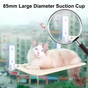 Hamaca para gatos montada en ventana con base fuerte de 4 ventosas, asiento solar transpirable, cama para ventana de gato para gatos, nueva alfombrilla y almohadilla para mascotas - Product Image 3