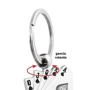 Alloy Royal Flush Spades <b>Keychain</b> Stylish Coin Holder Carabiner <b>Bottle</b> <b>Opener</b> with Stainless Steel Metal Fashion Accessory - Product Image 3