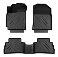 Tapis de sol de voiture 3D TPE toutes saisons, ensemble complet de 3 pièces, sur mesure, de luxe, à bords surélevés, pour la protection des voitures de la série Hyundai