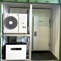 Zonne-aangedreven koelcel, off-grid zonne-koelopslag, fotovoltaïsche walk-in koel-vriescombinatie, hybride zonne-koelcel