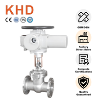 Vanne à opercule électrique à bride KHD DN100 16P en acier inoxydable CF8 avec actionneur électrique personnalisé pour l'eau