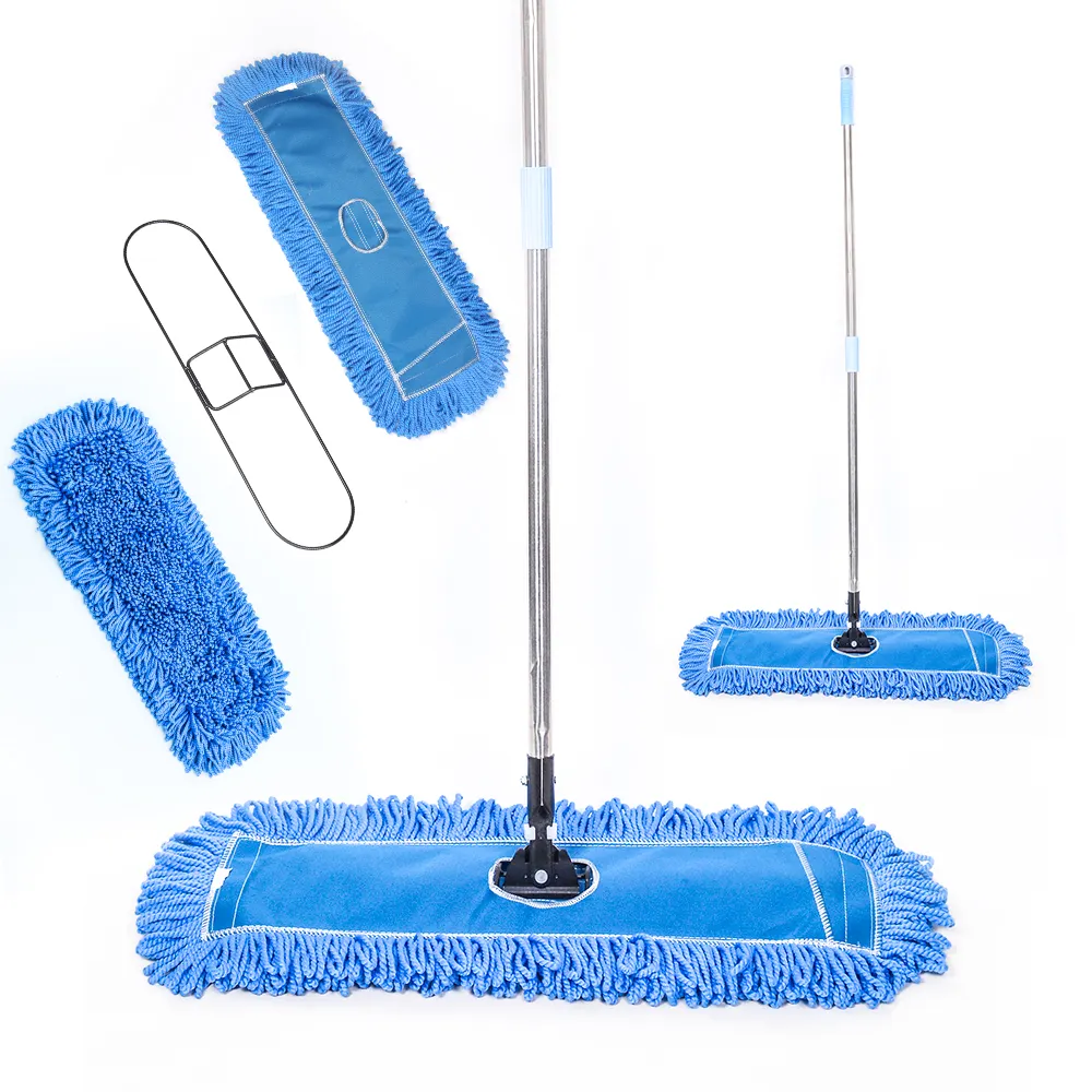 2022 new wet cleaning floor folding 360 rotating lazy easy spray 100% cotton microfiber flat heads mop