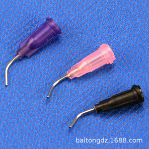 Multi-Tube 45 Degree Bent Dispensing Needle 16-27G Stainless Steel Thread Precision Tip Tape Dispenser - Product Image 2