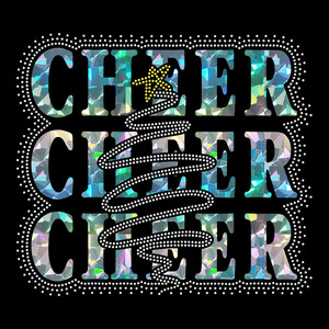 Bling hologramme vinyle transfert fer sur stocké Cheer strass transfert pierres dispersées pour la vente en gros - Product Image 3