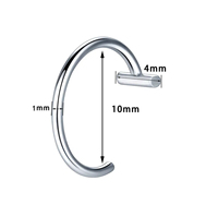 Anneau de Faux Nez en Acier Inoxydable pour Femme, Bijoux de Corps, Anneaux de Septum Non Percés, en Forme de C, 1 Pièce