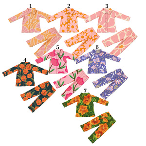 Nouveau décontracté à manches longues <span class=keywords><strong>hiver</strong></span> tricoté lait soie enfant pyjamas enfants 2 ensemble bébé enfants garçons vêtements de nuit pour enfants Pjs pyjamas - Product Image 2