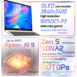 Prix direct usine <span class=keywords><strong>MSI</strong></span> Prestige 16 AI + Ryzen AI370 Edition 2024 ordinateur portable Gamer 16:10 3840x2400 OLED-4K ordinateur portable de jeu 16 pouces - Product Image 2