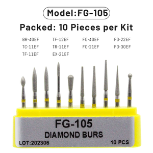 AG 1 Scatola di Frese Diamantate Dentali per Manipolo ad Alta Velocità Serie FG Diametro 1.6mm Certificato CE Classe I - Product Image 6