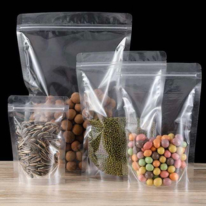 Großhandel General Stock Doypack Trocken frucht Nüsse Lebensmittel Stand up Transparente Tasche Klar Stand up Transparente Zlp Verpackungs tasche