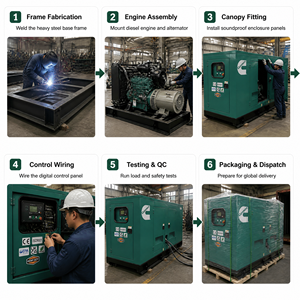 Generador Diésel de 100 kW con Certificación EPA, EAC, CE, ISO, SONCAP, UKCA, con Motor Cummins, Weichai, Perkins, Yuchai, Baudouin, Deutz, Kofo, Huadong, Aoling - Product Image 1