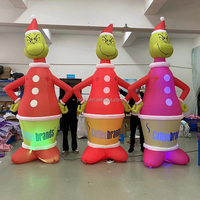 Modèle de caractère gonflable modèle Grinch personnalisé Jenor pour la décoration