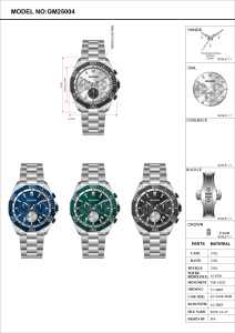 Reloj de Pulsera Cronógrafo de Lujo Premium con Cristal de Zafiro y Correa de Acero Inoxidable para Deportes y Uso Diario Resistente al Agua - Product Image 5