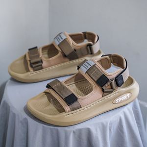 Sandalias Planas con Punta de Acero para Hombre, Transpirables, Impermeables, Ligeras, con Suela Gruesa de Masaje, Sandalias de Verano para Exteriores - Product Image 6