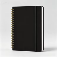 Carnet spirale A5 personnalisé avec élastique, reliure dorée, impression de logo OEM, pour le bureau, l'école ou comme cadeau