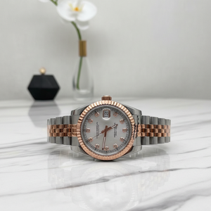 Montre Seiko avec mouvement NH35 japonais, 40 mm, verre saphir modifié, lunette sertie de diamants, bracelet en acier inoxydable, style Présidentiel - Product Image 4