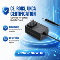 Adaptateur d'alimentation AC/DC 24W 12V 2A avec chargeur mural interchangeable pour appareils électriques et équipements électroniques
