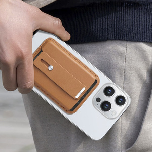 Custom RFID Leather Slim Wallet Strongest Magnetic <strong>Card</strong> <strong>Holder</strong> for Phone - Product Image 4