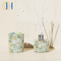 C & H Home Decoration 100ml Bouteille en verre Diffuseur de roseaux Bougie parfumée Coffret cadeau de luxe