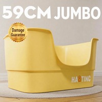 Litière pour chat en plastique épais anti-éclaboussures, grande ouverture, forme rectangulaire, 5 kg, pour chat de grande taille, vente en gros