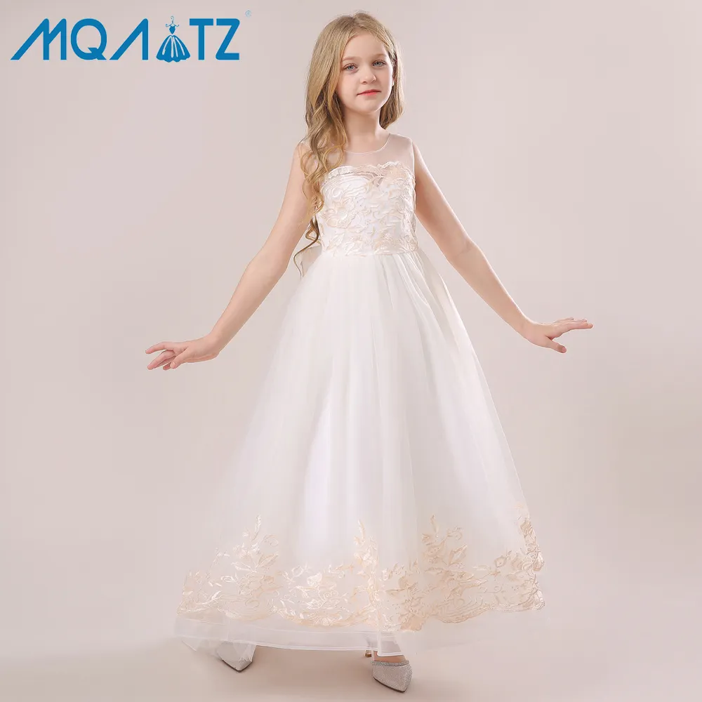 Meiqiai High Quality Long Dress Party Wedding Robe Princess Girls Flower Dresses Vestido For 15 Years Old