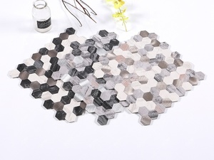New Design Strip Peel and Stick <b>Tile</b> Stone Effect PVC Aluminum Peel and Stick <b>Backsplash</b> Kitchen <b>Tiles</b> Mosaic - Product Image 5