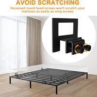 Support de matelas réglable en acier laminé à froid, anti-corrosion, robuste, avec revêtement en poudre, pour cadre de lit