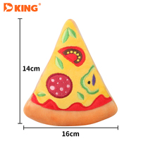 Jouet à mâcher pour chien en peluche interactif et écologique, en forme de pizza, avec son, de luxe, nouveauté, dessin animé, en daim résistant et robuste pour un usage quotidien